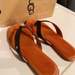 UGG Women's Black and Brown Sandals